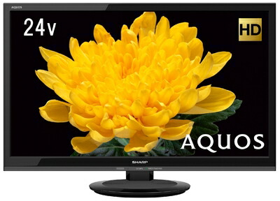 【中古】 シャープ 24V型 液晶 テレビ AQUOS LC-24P5-B ハイビジョン 外付HDD対応(裏番組録画) ブラック 2017年モデル