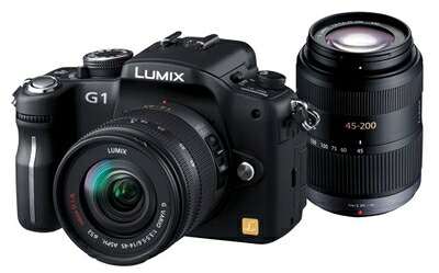 【中古】 パナソニック デジタル一眼写真機 LUMIX (ルミックス) G1 W水晶体一揃いの道具 コンフォートブラック DMC-G1W-K