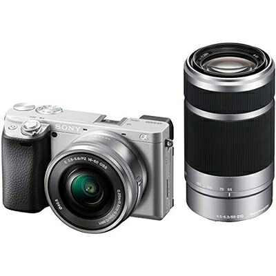 【中古】 ソニー(SONY) APS-C ミラーレス一眼カメラ α6400 ダブルズームレンズキット(同梱レンズ:SELP1650+SEL55210) シルバー ILCE-6400Y S｜Haute Produit