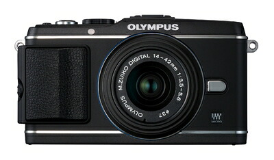 【中古】 OLYMPUS ミラーレス一眼 PEN E-P3 レンズキット ブラック E-P3 LKIT BLK