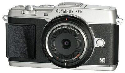 【中古】 OLYMPUS ミラーレス一眼 PEN E-P5 ボディ(ボディキャップレンズ BCL-1580セット) シルバー E-P5 BODY SLV