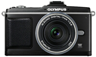 【中古】 OLYMPUS ミラーレス一眼 PEN E-P2 パンケーキキット ブラック E-P2PKIT-BLK