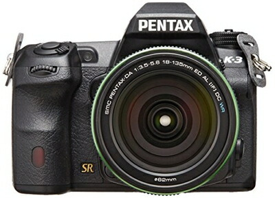 【中古】 PENTAX デジタル一眼二眼レフ写真機 K-3 18-135WR 水晶体一揃いの道具 黒いこと ローパスセレクタ 素晴らしい約8.3一こま/秒・最大限度約60一こま -3EV低明快さ相応う 15543