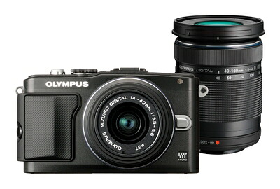 【中古】 OLYMPUS ミラーレス一眼 PEN Lite E-PL5 ダブルズームキット ブラック E-PL5 DZKIT BLK