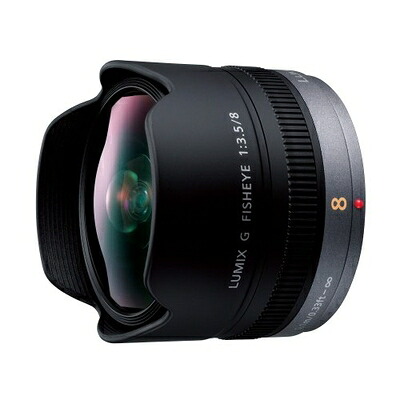 【中古】 パナソニック 単興味の中心 広角レンズ マイクロフォーサーズ用 ルミックス G FISHEYE 8粍/F3.5 H-F008