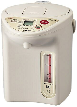【中古】 タイガー VE電気ポット 「とく子さん」 省エネコース付き 2.2L ベージュ PIF-A220-C|Haute Produit