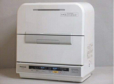 【中古】 Panasonic(パナソニック) 食器洗い乾燥機 ホワイト エディオンオリジナル[パワー除菌ミスト/低温ソフトコース機能搭載] NP-TME9-W