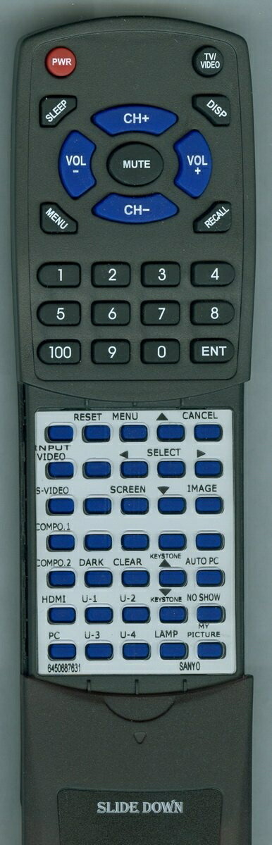 【中古】 SANYO CXSF、6450687631、PLVZ3用交換リモコン。