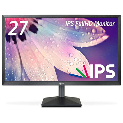 【中古】 LG モニター ディスプレイ 27MP38VQ-B 27インチ/フルHD/IPS 非光沢/HDMI端子付/ブルーライト低減機能