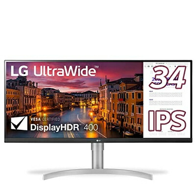 【中古】 LG 管する 見せびらかす 34WN650-W 34in/水平ウルトラ広広とした(2560X1080)/IPS 非光輝/Display HDR 400/FreeSync/HDMI×2、DisplayPort/金棒引き積み上げる/高さ調節する/3年楽になること・無輝点