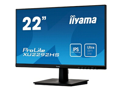【中古】 マウスコンピューター iiyama モニター ディスプレイ XU2292HS-B1(21.5型/1920×1080/IPS方式ノングレア/狭額縁フレームレス/広視野角/DP,HDMI,D-Sub)
