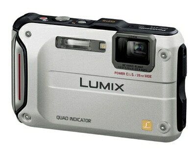 【中古】 パナソニック デジタル写真機 ルミックス FT4 雨合羽 プレシャスシルバー DMC-FT4-S