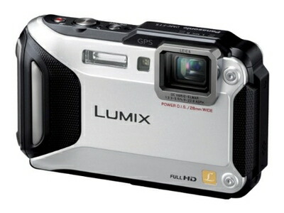 【中古】 パナソニック デジタル写真機 ルミックス FT5 雨合羽 しろがね色 DMC-FT5-S