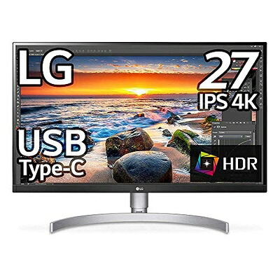 【中古】 LG 管する 見せびらかす 27UK850-W 27in/4K/HDR相応う/IPS非光輝/USB-Type-C、HDMI×2、DisplayPort/金棒引き積み上げる/FreeSync、高さ調節する、中軸相応う