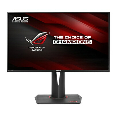 【中古】 ASUS ゲーミングモニター 見せびらかすPG279Q 27型 リフレッシュ単位料金165サイクル IPS WQHD SRGB100% フリッカーフリー 青味ともし火助け出す GSYNC DP HDMI USB