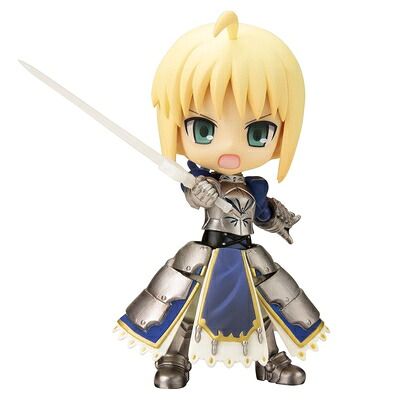 【中古】 コトブキヤ キューポッシュ Fate/stay night セイバー ノンスケール PVC製 塗装済み可動フィギュア|Haute Produit