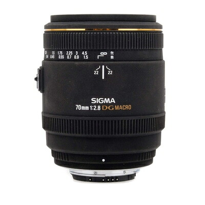 【中古】 SIGMA 単焦点マクロレンズ MACRO 70mm F2.8 EX DG ニコン用 フルサイズ対応