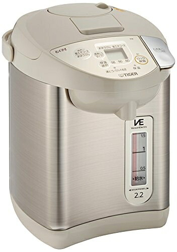 【中古】 タイガー 魔法瓶 電気 ポット 2.2L ベージュ 節電 VE 保温 とく子さん PIK-A220-C Tiger|Haute Produit