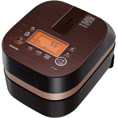 【中古】 東芝 IHジャー炊飯器（2.5合炊き） グランブラウンTOSHIBA 備長炭かまど本羽釜 RC-4ZPJ-T