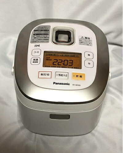 【中古】 パナソニック 5.5合 炊飯器 IH式 白いこと SR-HB103-W
