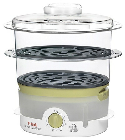 【中古】 T-fal 電気蒸し器 スチームクッカー ｢ウルトラコンパクト II｣ ライム VC1063Q0画像