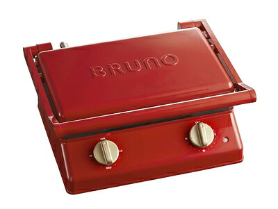 【中古】 BRUNO（ブルーノ）グリルサンドメーカー ダブル レッド BOE084-RD おしゃれ ホットサンドメーカー 赤