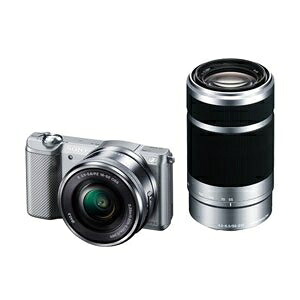 【中古】 SONY ミラーレス一眼 α5000 ダブルズームレンズキット シルバー ILCE-5000Y-S