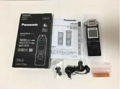 【中古】 Panasonic ICレコーダー 4GB ブラック RR-XS705-K