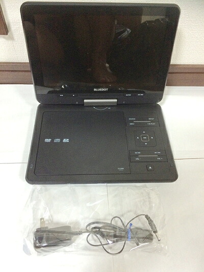 【中古】 BLUEDOT 【BLUEDOTポータブルDVDプレーヤー】 10インチ回転式モデル ブラック BDP-1030K|Haute Produit