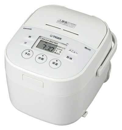 【中古】 タイガー 炊飯器 マイコン 3合 ホワイト レシピ付 tacook 炊きたて JBU-A551-W