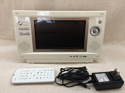 【中古】 TWINBIRD ワンセグ付防水DVDプレーヤー セラミックホワイト VD-J713CW