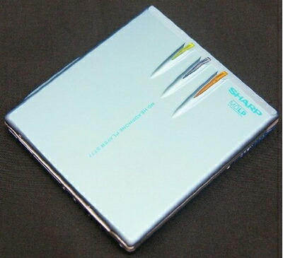 【中古】 SHARP せつ然たる MD-ST77-A 青味 携帯型MD電気蓄音機 MDLP相応う