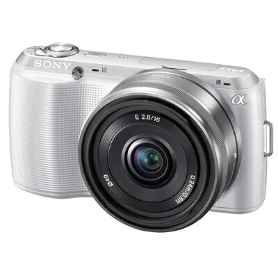 【中古】 ソニー SONY ミラーレス一眼 α NEX-C3 ダブルレンズキット E 16mm F2.8+E 18-55mm F3.5-5.6 OSS付属 ホワイト NEX-C3D/W｜Haute Produit