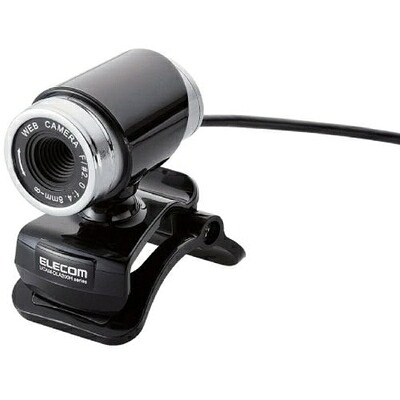 【中古】 【2011年モデル】ELECOM WEBカメラ 200万画素 1/4インチCMOSセンサ ガラスレンズ搭載 筒型 イヤホンマイク付 ブラック UCAM-DLA200HBK