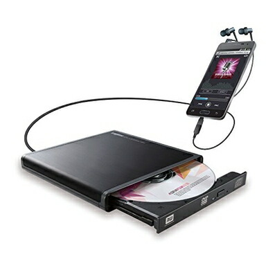 【中古】 ロジテック CDドライブ スマホ タブレット向け 音楽CD取り込み USB2.0 Type-C変換アダプタ付 ブラック LDR-PMJ8U2RBK