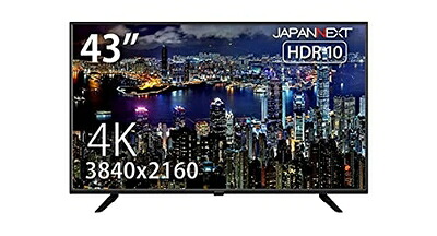 【中古】 JAPANNEXT 43in 4K液晶管する JN-VT4300UHDR HDR相応う VAダイアログボックス USB生まれ変わり相応う