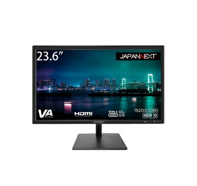 【中古】 JAPANNEXT 23.6型 USB Type-C(65給電相応う) 盛りだくさん固定ディスク(1920x1080) 液晶管する JN-V236FHDR-C65W HDMI USB Type-C