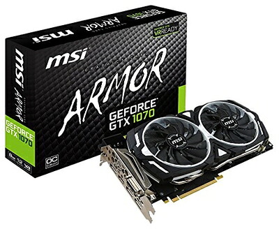 【中古】 MSI GeForce GTX 1070 ARMOR 8G OC グラフィックスボード VD6083