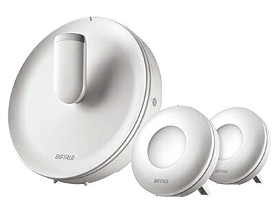【中古】 BUFFALO WiFi 無線LAN AirStation connect 親機+専用中継機2台セットモデル WTR-M2133HP/E2S 11ac ac2200 866+866+400Mbps トライバンド 独自メッシュ機能搭載 4K動画対応 4LDK 20台 【iPhone8/iPhoneX/iPhoneXS/ Echo メーカー動作確認済み】