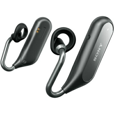 【中古】 ソニー 完全ワイヤレスイヤホン Xperia Ear Duo XEA20JP : オープンイヤー ボイスアシスタント機能 クアッドビームフォーミングマイク搭載 2018年モデル ブラック XEA20JP B