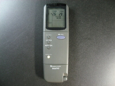 【中古】 三洋電機 エアコンリモコン RCS-VD3A(K)