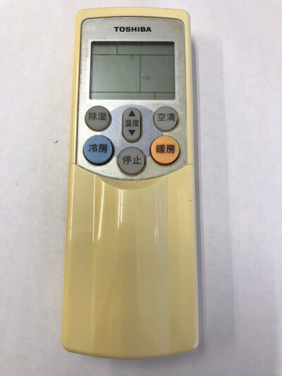 【中古】 東芝 エアコン用リモコンWH-F08GR(東芝部品コード：4306S687)※生産完了品WH-A1L(東芝部品コード：43068064)、WH-A1P(東芝部品コード：43068149)、WH-A1U(東芝部品コード：43068224)、WH-A2P(東芝部品コード：43068156)、WH-A3P(東芝部品コード：43068161)