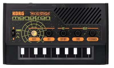 【中古】 KORG 手のひらサイズ アナログ シンセサイザー monotron DELAY モノトロン ディレイ シンプルなレイアウトで入門用に最適 スピーカー内蔵 ヘッドフォン使用可 どこでも使えるコンパクトサイズ|Haute Produit