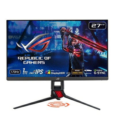 【中古】 ASUS ゲーミングモニター ROG STRIX XG279Q 27in/WQHD/IPS/170サイクル/1ms/HDR/G-SYNC Compatible/DisplayHDR400/3年