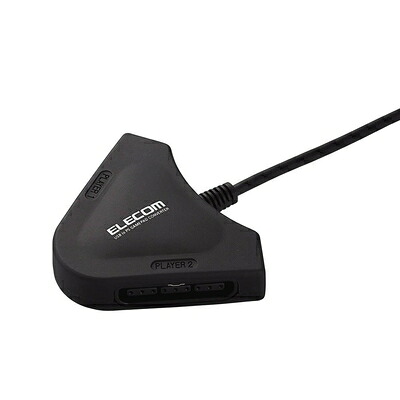 【中古】 ELECOM ゲームパッドコンバータ USB接続 プレステ/プレステ2コントローラ対応 2ポート JC-PS102UBK