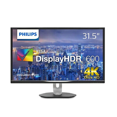【中古】 PHILIPS 管する 見せびらかす 328P6VUBREB/11 (31.5in/「Display HDR 600」允許/HDMI/USB Type-C/4K/5年)