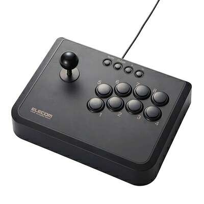 【中古】 【2007年モデル】ELECOM アーケードスティック USB接続 2軸10ボタン 【プレステ3にも対応】 ブラック JC-AS01BK
