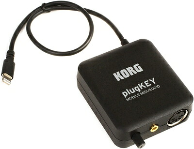 【中古】 KORG iPhone/iPad用モバイルMIDI+オーディオ・インターフェイス plugKEY BK ブラック｜Haute Produit