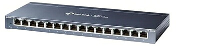 【中古】 TP-Link 16ポート ハブ 10/100/1000Mbps デスクトップ ギガビット 金属筐体 設定不要 5年 ウォールマウント スイッチングハブ TL-SG116｜Haute Produit