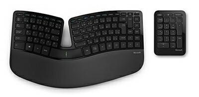 【中古】 マイクロソフト スカルプト エルゴノミック 鍵盤 for Business (飾り気の無い包み) 5KV-00006 : 無線電話 鍵盤 テンキー パームレスト USB受信システム ( 黒いこと )
